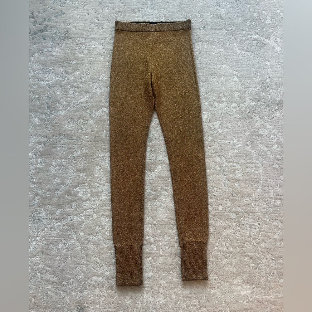 H&M Lurex Gold Tapered  Track Pants